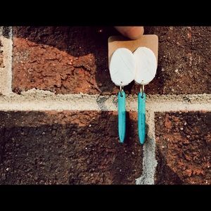 Handmade clay earrings//SOLD